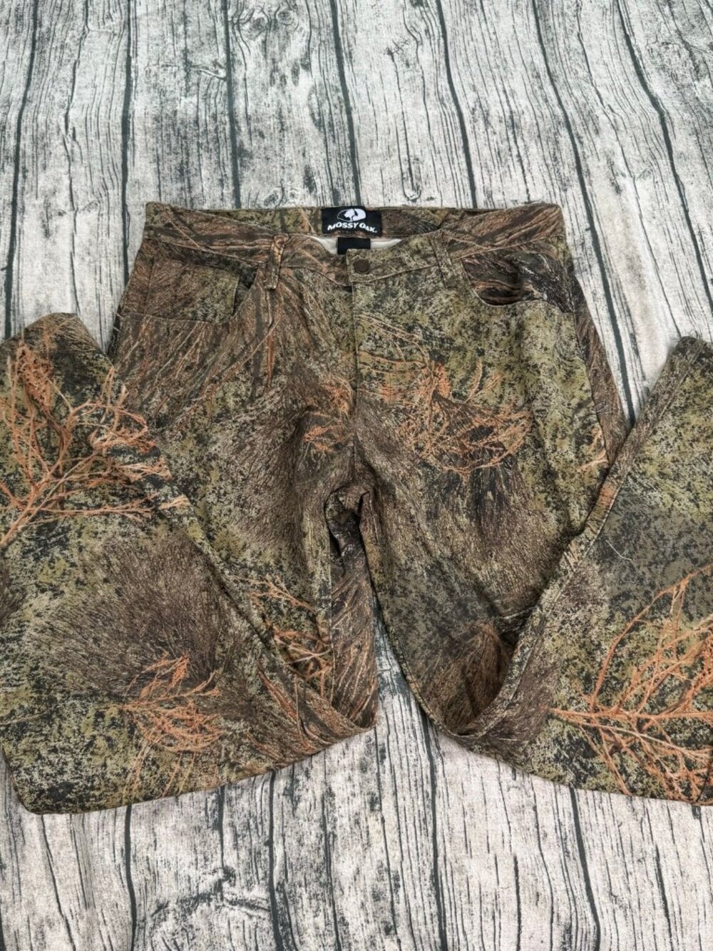Mossy Oak Men's Camo Pants 36x30 Brown Cotton Outdoor Tree Branch Print